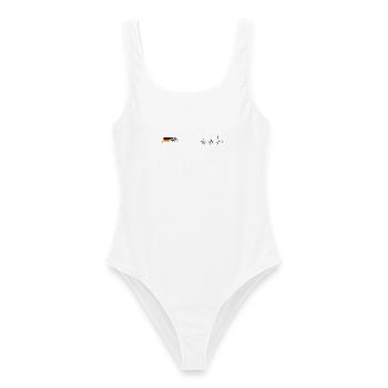 Drapeau allemand bicyclette - Maillot de bain femme - blanc - Devant - AI Model Female 172 dark (172cm)