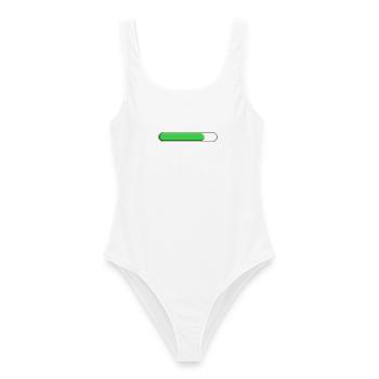 Jauge moyenne Vert (trois quart) - Maillot de bain femme - blanc - Devant - AI Model Female 172 dark (172cm)