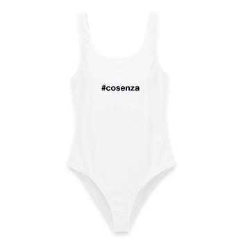 COSENZA Hashtag - Women's Swimsuit - white - Front - AI Model Female 172 dark (172cm)