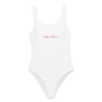 mulet - Maillot de bain femme - blanc - Devant - AI Model Female 172 dark (172cm)