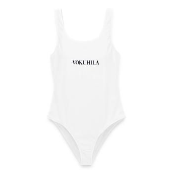 mulet - Maillot de bain femme - blanc - Devant - AI Model Female 172 dark (172cm)