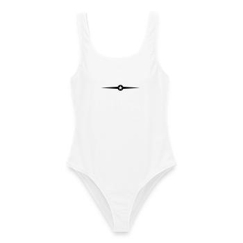 Ligne étoile - Maillot de bain femme - blanc - Devant - AI Model Female 172 dark (172cm)