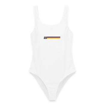 germany team deutschland - Frauen Badeanzug - Weiß - Vorne - AI Model Female 172 dark (172cm)