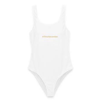 Né le 17 décembre Anniversaire - Maillot de bain femme - blanc - Devant - AI Model Female 172 dark (172cm)