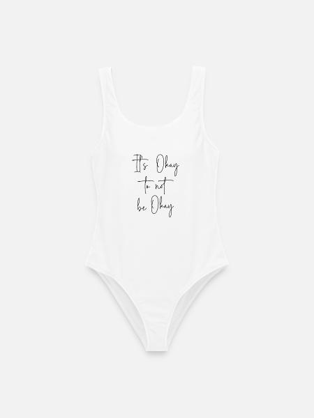 It's okay to not be okay - Frauen Badeanzug - Weiß