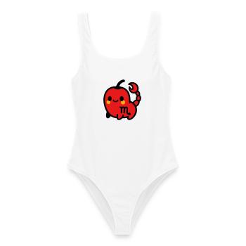 Piment doux Scorpion - Maillot de bain femme - blanc - Devant - AI Model Female 172 dark (172cm)
