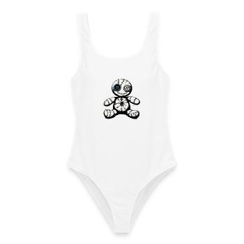 Voodoo Puppe  - Frauen Badeanzug - Weiß - Vorne - AI Model Female 172 dark (172cm)