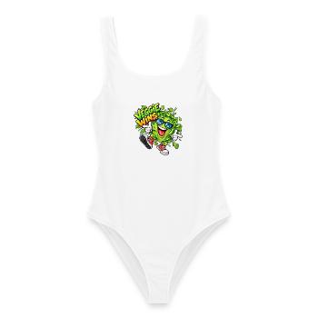 Cooler Salat - Frauen Badeanzug - Weiß - Vorne - AI Model Female 172 dark (172cm)