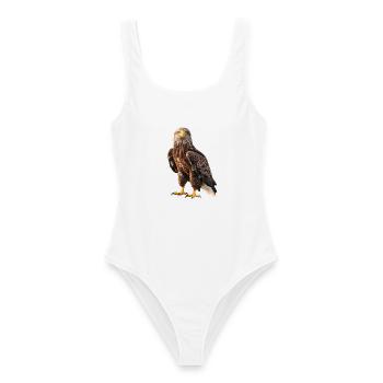 Seeadler Adler Eagle - Frauen Badeanzug - Weiß - Vorne - AI Model Female 172 dark (172cm)
