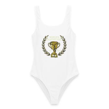 Le Père le Plus Correct du Monde – Design de Père Drôle - Maillot de bain femme - blanc - Devant - AI Model Female 172 dark (172cm)