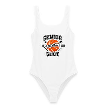 Senior 2026 Basketball - The Final Shot Classe  - Maillot de bain femme - blanc - Devant - AI Model Female 172 dark (172cm)