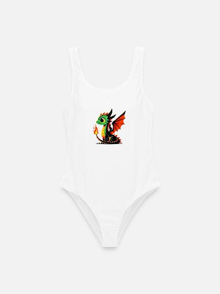 Drache - Frauen Badeanzug - Weiß