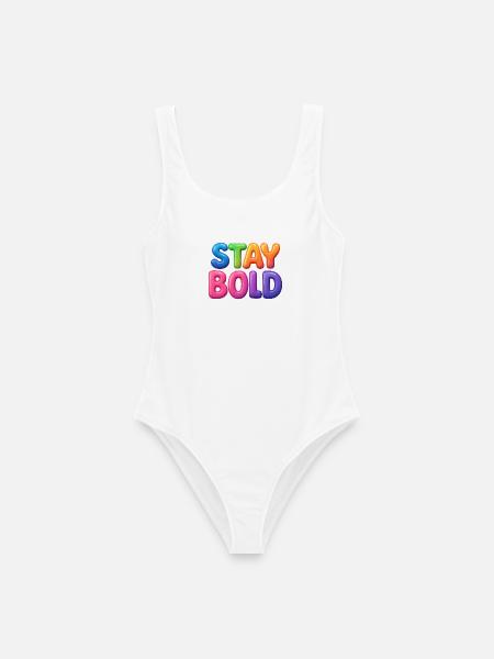 Stay Bold - Frauen Badeanzug - Weiß