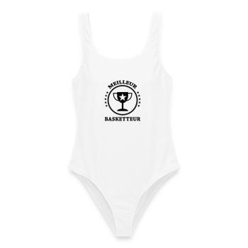 Meilleur Basketteur - Maillot de bain femme - blanc - Devant - AI Model Female 172 dark (172cm)