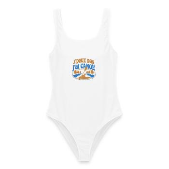 J’peux pas j’ai Canoë - Maillot de bain femme - blanc - Devant - AI Model Female 172 dark (172cm)