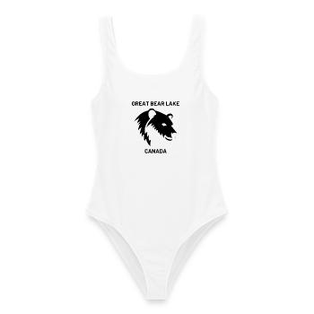 Great Bear Lake Silhouette Design Urlaub in Kanada - Frauen Badeanzug - Weiß - Vorne - AI Model Female 172 dark (172cm)