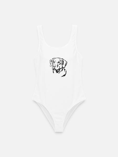 Labrador Kopf - Frauen Badeanzug - Weiß