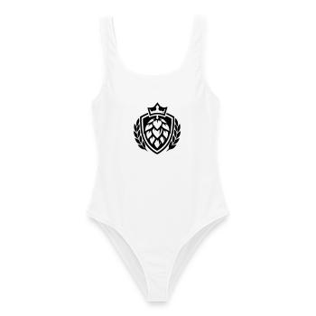 Hopfen Krone Symbol - Frauen Badeanzug - Weiß - Vorne - AI Model Female 172 dark (172cm)