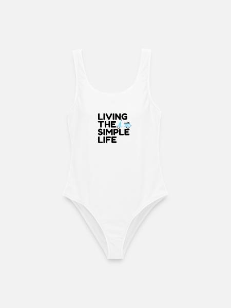 Living the simple life - Frauen Badeanzug - Weiß