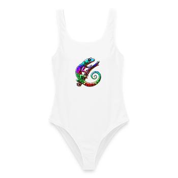 Gecko - Maillot de bain femme - blanc - Devant - AI Model Female 172 dark (172cm)