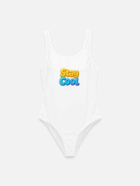 Bunte Wolken Spruch Design - Frauen Badeanzug - Weiß