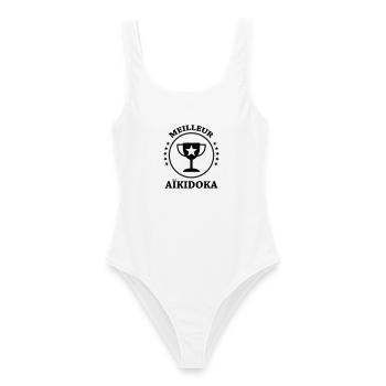 meilleur Aïkidoka - Aïkido  - Maillot de bain femme - blanc - Devant - AI Model Female 172 dark (172cm)