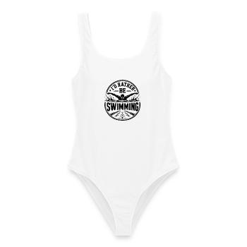 Schwimmer schwimmen Pool-fun Schwimm - Frauen Badeanzug - Weiß - Vorne - AI Model Female 172 dark (172cm)