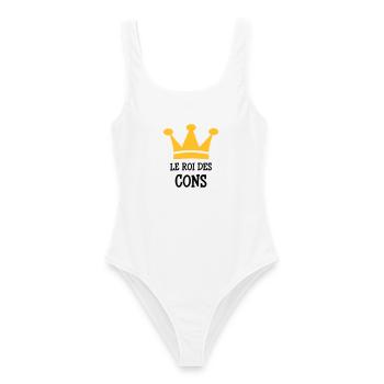 Le Roi des Cons - Maillot de bain femme - blanc - Devant - AI Model Female 172 dark (172cm)