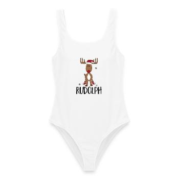 Noël - Maillot de bain femme - blanc - Devant - AI Model Female 172 dark (172cm)