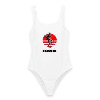 Vélo BMX - Maillot de bain femme - blanc - Devant - AI Model Female 172 dark (172cm)
