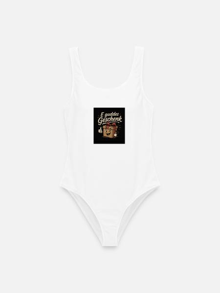 Geschenk T-Shirt - Frauen Badeanzug - Weiß