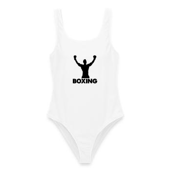Boxing - Frauen Badeanzug - Weiß - Vorne - AI Model Female 172 dark (172cm)