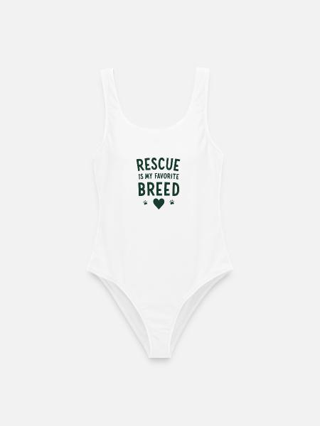 Rescue ist meine Lieblingsrasse - Frauen Badeanzug - Weiß