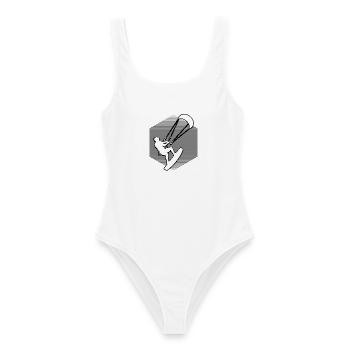 Die Wassersportler und Kitesurfing passen zusammen - Frauen Badeanzug - Weiß - Vorne - AI Model Female 172 dark (172cm)