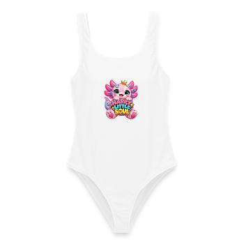 Kuschelmonster Happy Little Soul - Frauen Badeanzug - Weiß - Vorne - AI Model Female 172 dark (172cm)