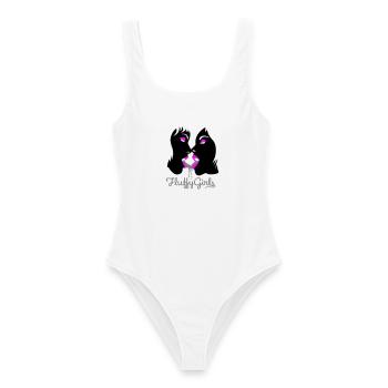 fluffy girls - Maillot de bain femme - blanc - Devant - AI Model Female 172 dark (172cm)