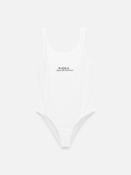 German Apres Ski Instructor - Frauen Badeanzug - Weiß