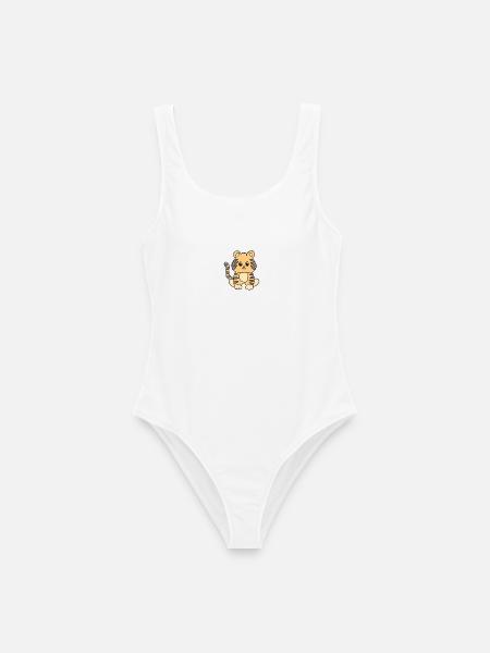 Tiger - Frauen Badeanzug - Weiß