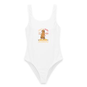 Golden Retriever - Frauen Badeanzug - Weiß - Vorne - AI Model Female 172 dark (172cm)