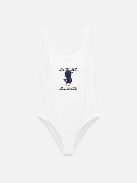 In Game I’m a Warlock Gaming Hexenmeister Design - Frauen Badeanzug - Weiß