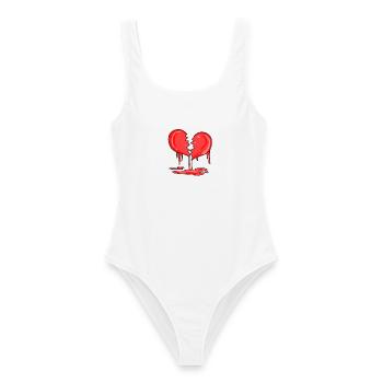 Broken heart - Women's Swimsuit - white - Front - AI Model Female 172 dark (172cm)