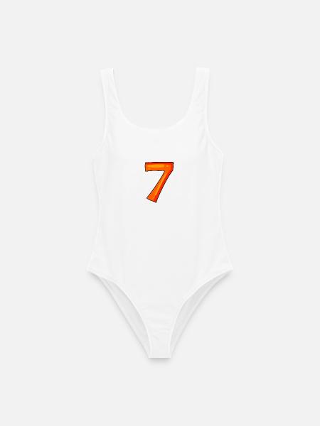 7 - Frauen Badeanzug - Weiß
