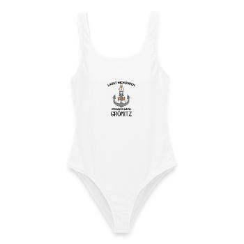 Grömitz Ostsee Spruch Geschenk - Frauen Badeanzug - Weiß - Vorne - AI Model Female 172 dark (172cm)