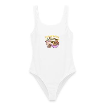 Bubble Tea Boba Ramen Kawaii - Frauen Badeanzug - Weiß - Vorne - AI Model Female 172 dark (172cm)