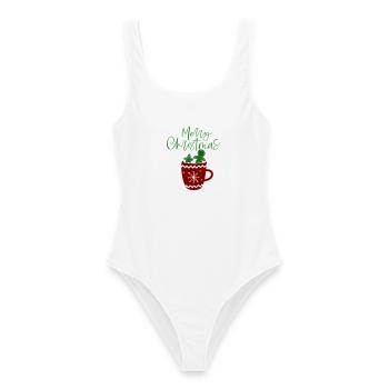 Joyeux Noël, Biscuits - Maillot de bain femme - blanc - Devant - AI Model Female 172 dark (172cm)