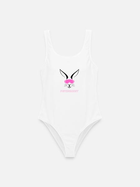 Après-Ski Pistenbunny Adventures - Frauen Badeanzug - Weiß