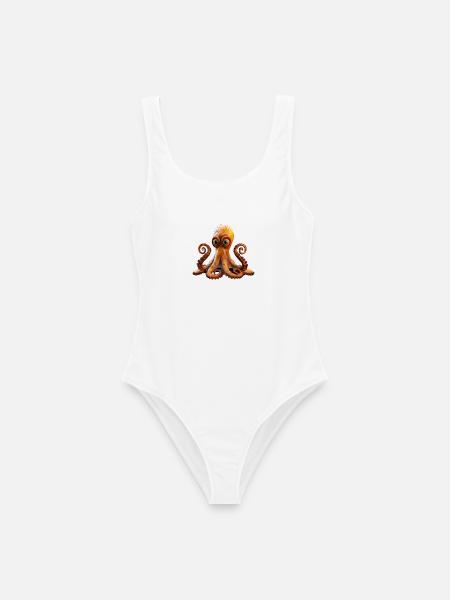 Oktopus Kleiner Kraken Tintenfisch Süßer Oktopus - Frauen Badeanzug - Weiß