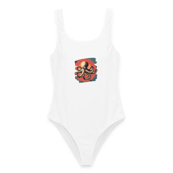 Pieuvre Pieuvre - Maillot de bain femme - blanc - Devant - AI Model Female 172 dark (172cm)