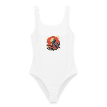 Pieuvre Pieuvre - Maillot de bain femme - blanc - Devant - AI Model Female 172 dark (172cm)