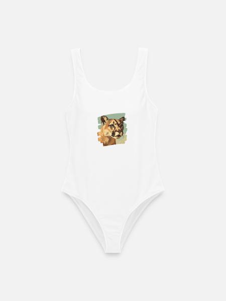 Lion from mountain Retro - Frauen Badeanzug - Weiß